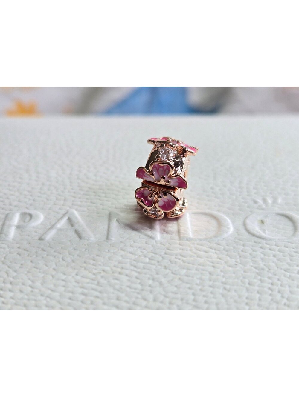 Pandora charm bead flower clip